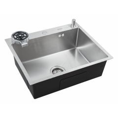 Кухонная мойка FUTUR FK 5050 Eco Embossing Pop-up Rinzer plus (Satin)