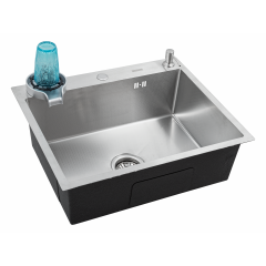 Кухонная мойка FUTUR FK 5550 Eco Embossing Pop-up Rinzer plus (Satin)