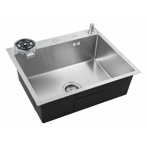 Кухонная мойка FUTUR FK 5550 Eco Embossing Pop-up Rinzer plus (Satin)