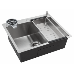 Кухонная мойка FUTUR FK 5550 Eco Embossing Pop-up Rinzer plus (Satin)