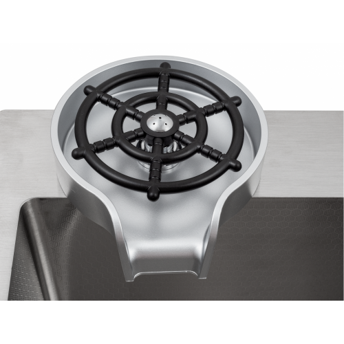 Кухонная мойка FUTUR FK 5550 Eco Embossing Pop-up Rinzer plus (Satin)