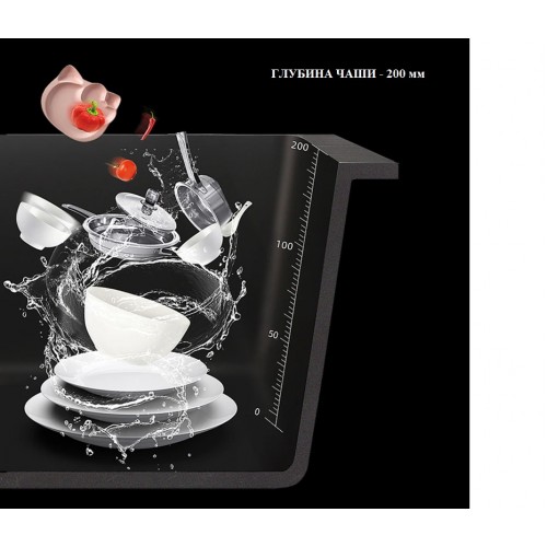 Кухонная мойка FUTUR FK 6050 Eco Embossing Pop-up Rinzer plus (Satin)