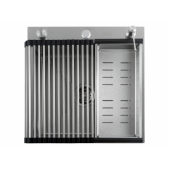 Кухонная мойка FUTUR FK 5050 Eco Embossing Pop-up Roll plus (Satin)