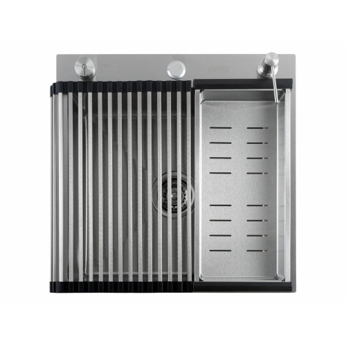 Кухонная мойка FUTUR FK 5050 Eco Embossing Pop-up Roll plus (Satin)