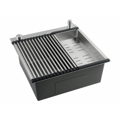 Кухонная мойка FUTUR FK 5050 Eco Embossing Pop-up Roll plus (Satin)