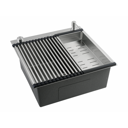 Кухонная мойка FUTUR FK 5050 Eco Embossing Pop-up Roll plus (Satin)