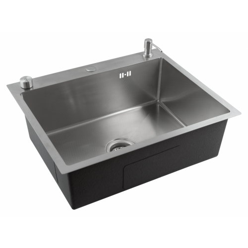 Кухонная мойка FUTUR FK 5550 Eco Embossing Pop-up Roll plus (Satin)