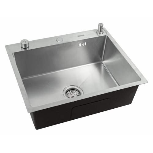 Кухонная мойка FUTUR FK 6050 Eco Embossing Pop-up Roll plus (Satin)