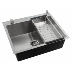 Кухонная мойка FUTUR FK 6050 Eco Embossing Pop-up Roll plus (Satin)