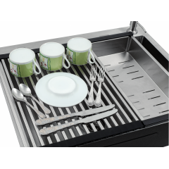 Кухонная мойка FUTUR FK 6050 Eco Embossing Pop-up Roll plus (Satin)