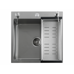 Кухонная мойка FUTUR FK 5050 Eco Embossing Pop-up Mixer plus (Satin)