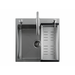 Кухонная мойка FUTUR FK 5050 Eco Embossing Pop-up Mixer plus (Satin)