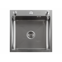 Кухонная мойка FUTUR FK 5050 Eco Embossing Pop-up Mixer plus (Satin)