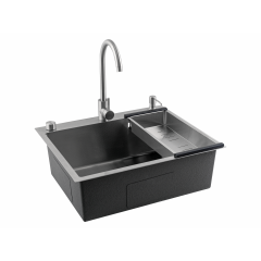 Кухонная мойка FUTUR FK 5550 Eco Embossing Pop-up Mixer plus (Satin)