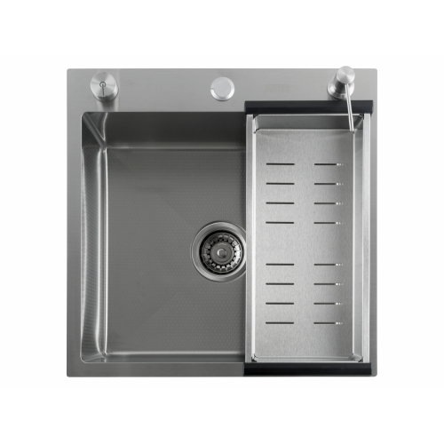 Кухонная мойка FUTUR FK 5050 Eco Embossing Pop-up Mixer plus R86.41.05 (Satin)