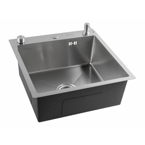 Кухонная мойка FUTUR FK 5050 Eco Embossing Pop-up Mixer plus R86.41.05 (Satin)