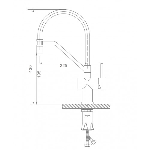 Кухонная мойка FUTUR FK 6050 Eco Embossing Pop-up Mixer plus R86.41.05 (Satin)