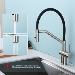 Кухонная мойка FUTUR FK 6050 Eco Embossing Pop-up Mixer plus R86.41.05 (Satin)