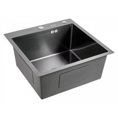 Кухонная мойка FUTUR FK 4848 ECO Embossing (Black Nano)