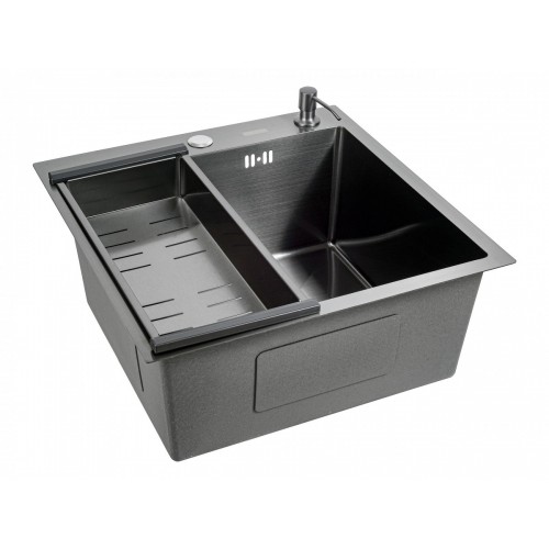 Кухонная мойка FUTUR FK 4848 ECO Embossing (Black Nano)
