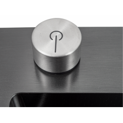 Кухонная мойка FUTUR FK 5550 Eco Embossing Pop-up Board plus (Black Nano)