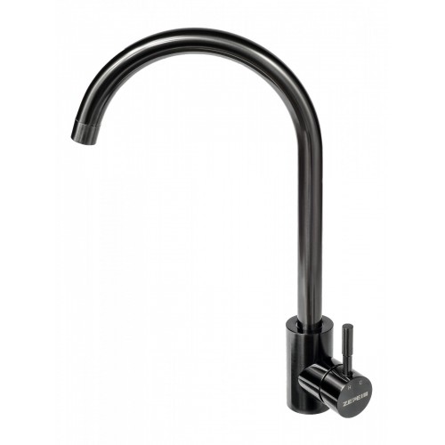 Кухонная мойка FUTUR FK 5550 Eco Embossing Pop-up Mixer plus (Black Nano)