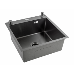 Кухонная мойка FUTUR FK 5050 Eco Embossing Pop-up (Black Nano) Mixer plus RAGLO R86.41.09