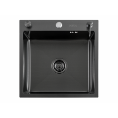 Кухонная мойка FUTUR FK 5050 Eco Embossing Pop-up (Black Nano) Mixer plus RAGLO R86.41.09