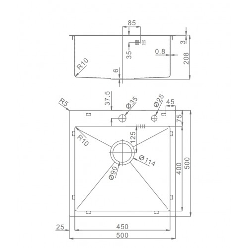 Кухонная мойка Raglo R700.5050.03