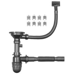 Кухонная мойка ARFEKA ECO AR 45x45 N+CL AR+DS AR (Black Decor, с дозатором и коландером)
