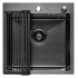 Кухонная мойка ARFEKA ECO AR 50х50+RM AR+DS AR (Black Decor Millet Grains)