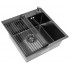 Кухонная мойка ARFEKA ECO AR 50х50+RM AR+DS AR (Black Decor Millet Grains)