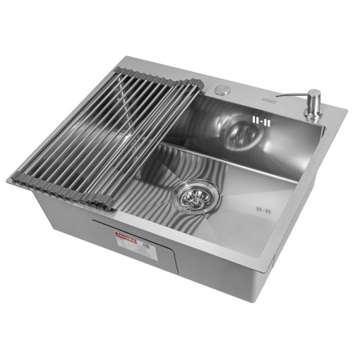 Кухонная мойка ARFEKA ECO AR 60х50+RM AR+DS AR (Satin Decor Millet Grains)