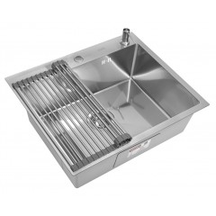 Кухонная мойка ARFEKA ECO AR 60х50+RM AR+DS AR (Satin Decor Millet Grains)