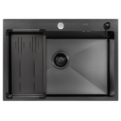Кухонная мойка ARFEKA ECO AR 70х50+CL AR G+DS AR (Black Decor Millet)