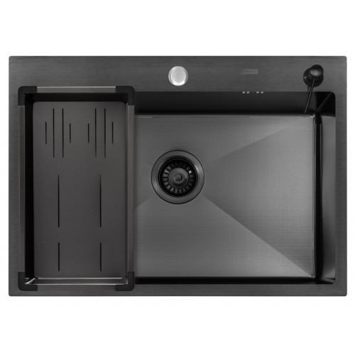 Кухонная мойка ARFEKA ECO AR 70х50+CL AR G+DS AR (Black Decor Millet)