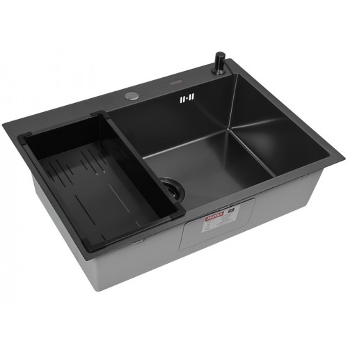Кухонная мойка ARFEKA ECO AR 70х50+CL AR G+DS AR (Black Decor Millet)