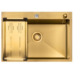 Кухонная мойка ARFEKA ECO AR 70х50+CL AR G+DS AR (Gold)
