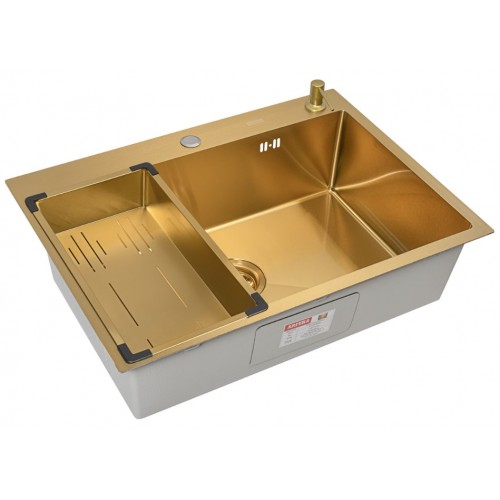 Кухонная мойка ARFEKA ECO AR 70х50+CL AR G+DS AR (Gold)