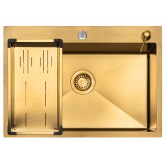 Кухонная мойка ARFEKA ECO AR 70х50+CL AR G+DS AR (Gold Decor)