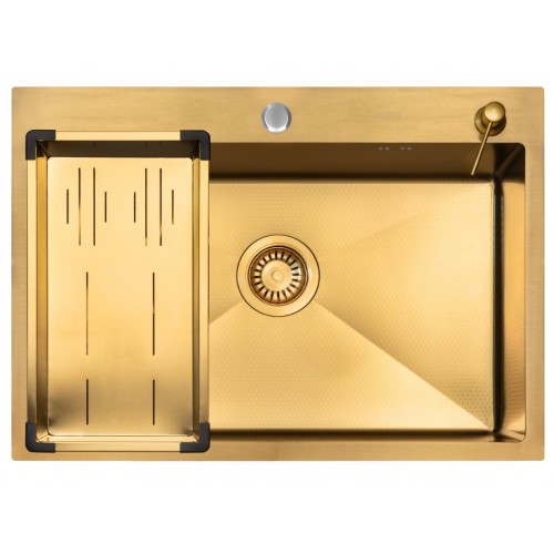 Кухонная мойка ARFEKA ECO AR 70х50+CL AR G+DS AR (Gold Decor)