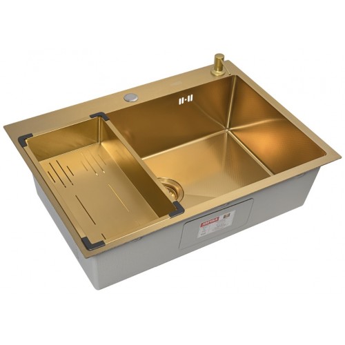 Кухонная мойка ARFEKA ECO AR 70х50+CL AR G+DS AR (Gold Decor)