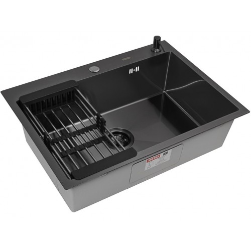 Кухонная мойка ARFEKA ECO AR 70х50+CL AR+DS AR (Black)