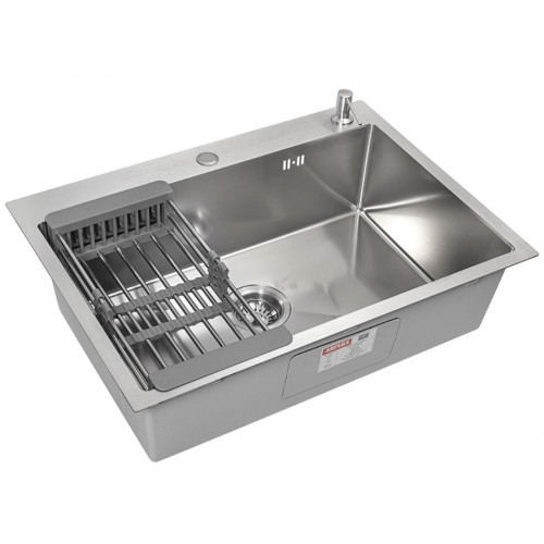 Кухонная мойка ARFEKA ECO AR 70х50+CL AR+DS AR (Satin Decor Millet Grains)