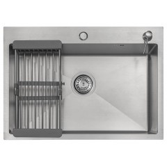 Кухонная мойка ARFEKA ECO AR 70х50+CL AR+DS AR (Satin Decor Volcanic Rock)