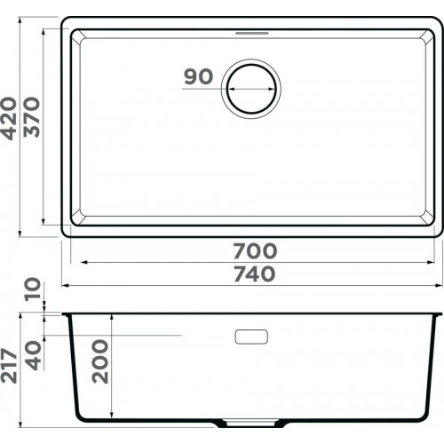 Кухонная мойка Omoikiri Kata 74-U-ES Artgranit (эспрессо)