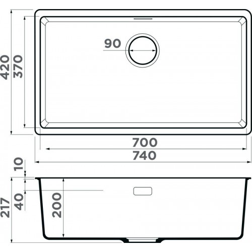 Кухонная мойка Omoikiri Kata 74-U-GR Artgranit (leningrad grey)
