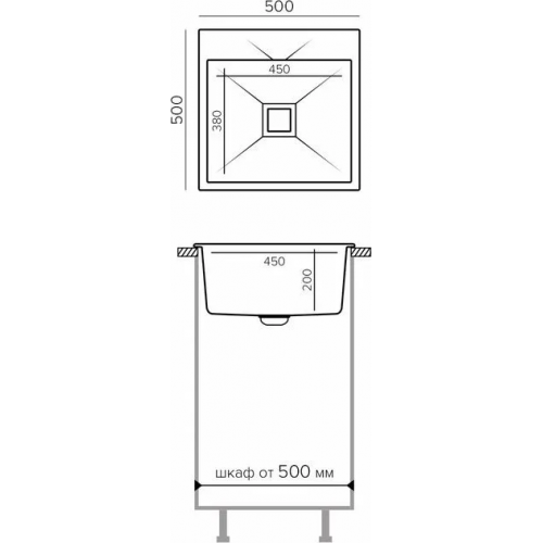 Кухонная мойка Polygran Blade 500 (песочный)