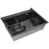 Кухонная мойка ARFEKA ECO AR 70х50+CL AR+DS AR (Black Decor Millet Grains)