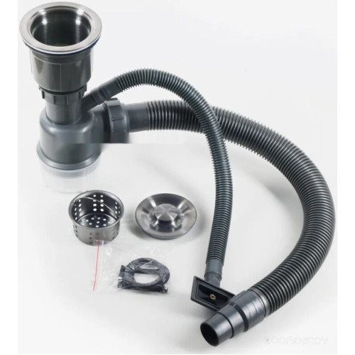 Кухонная мойка Schtoff Best Decor Silver 4550 + коландер KR-1 GREY + дозатор SD-1 GREY